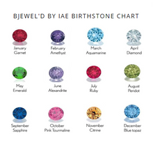 Load image into Gallery viewer, Family Tree Name + Birthstone Necklace- up to 4 Names + Birthstones