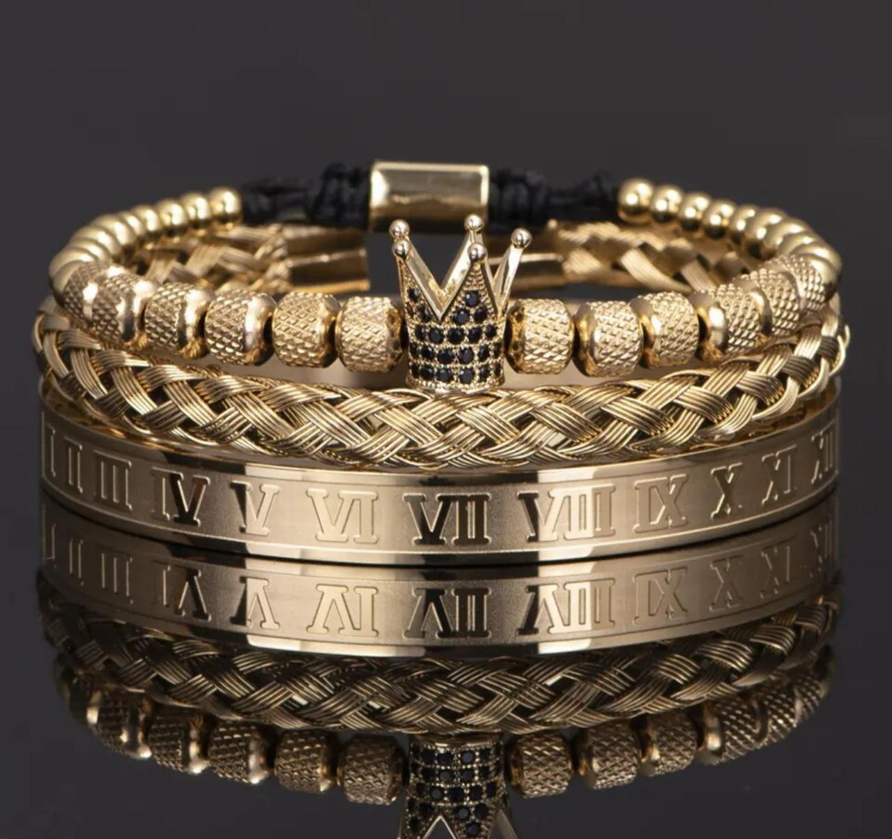 'Noble Knight' Bracelet Set-3 pcs