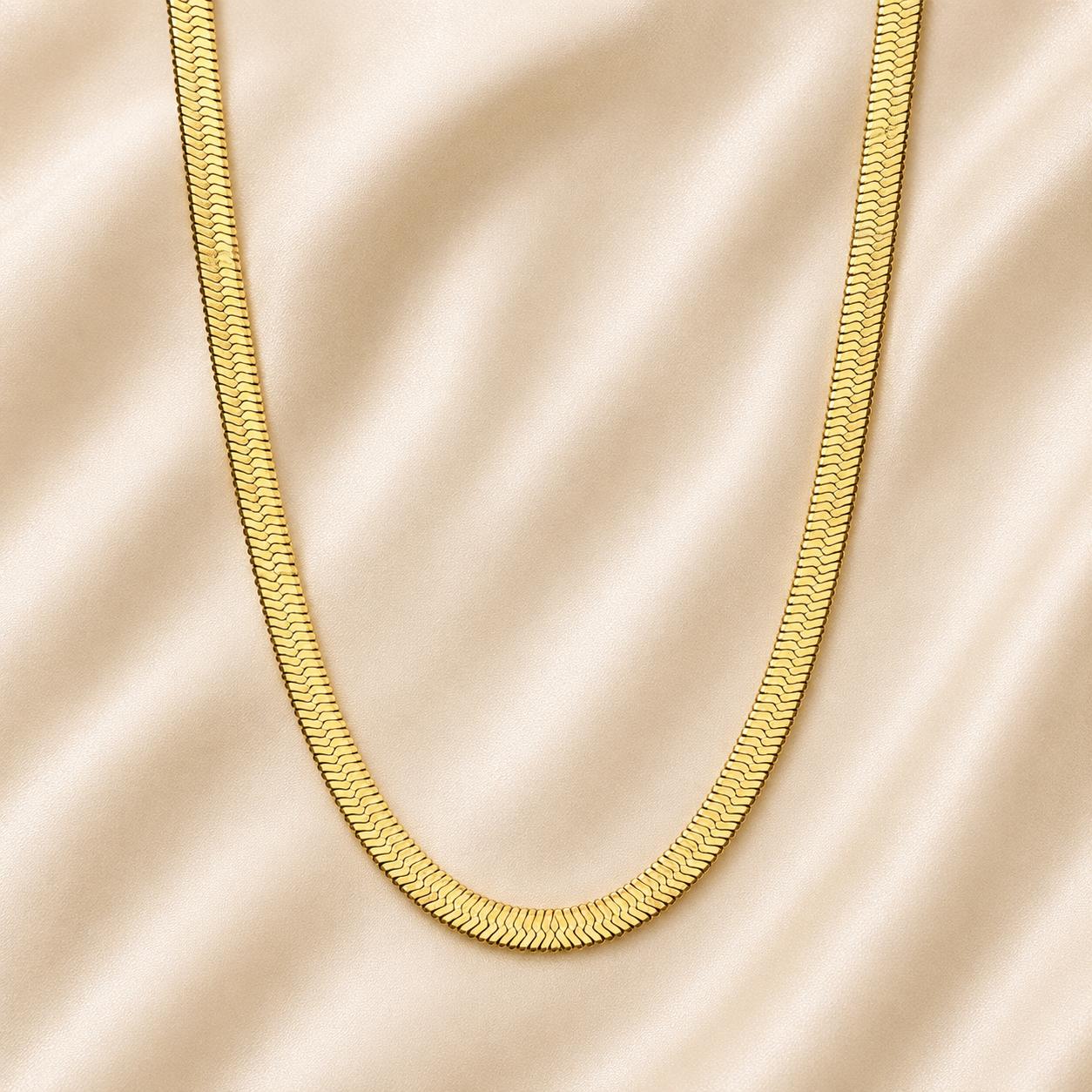 'Armani' Necklace (Herring Bone Link)