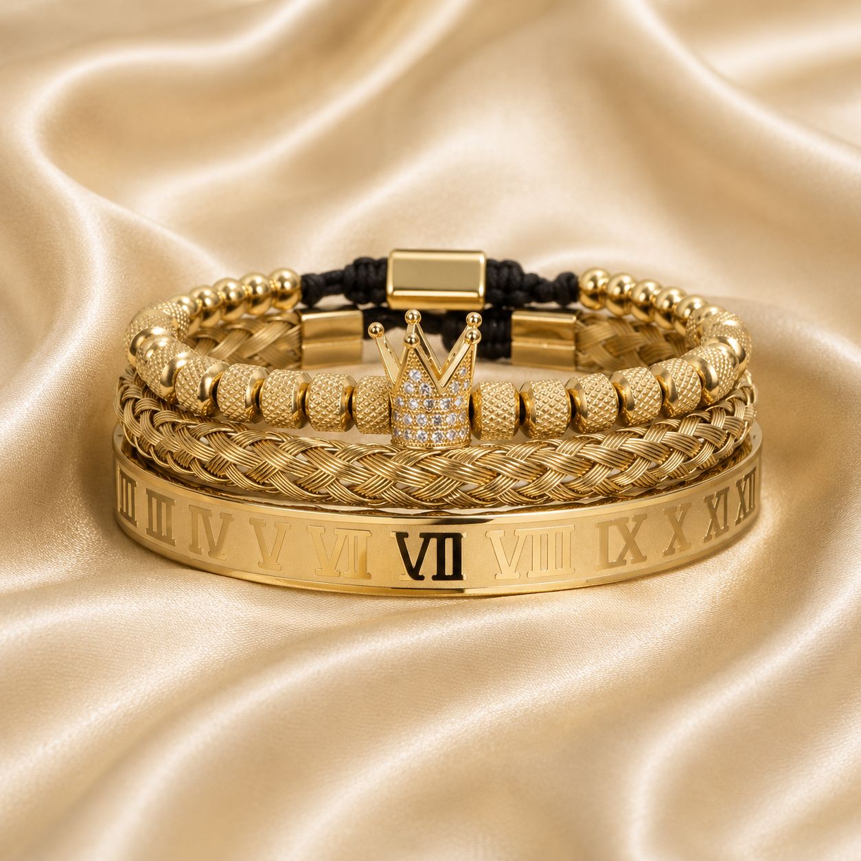'Noble Knight' Bracelet Set-3 pcs