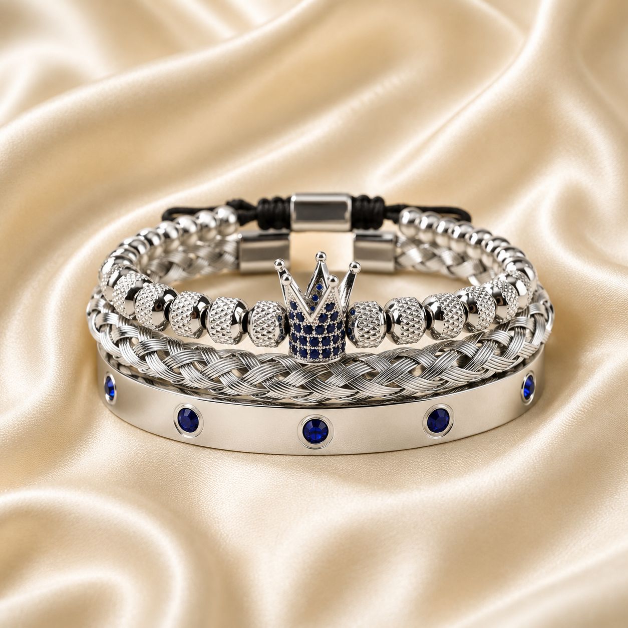 'Royal Guardian' Bracelet Set-3 pcs