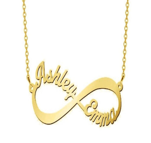 Infinity Sign 2-Names Necklace