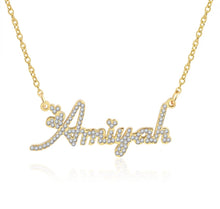 Load image into Gallery viewer, Crystal Love Font Name Necklace
