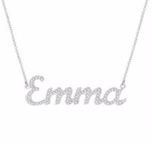 Load image into Gallery viewer, Crystal Bold Font Name Necklace
