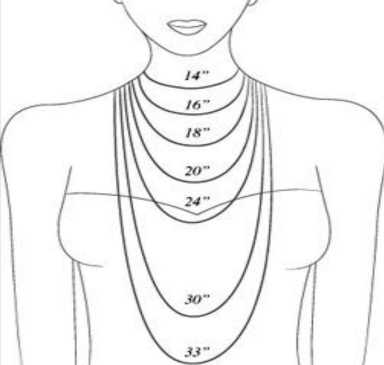 Necklace Size Chart – Azura New York