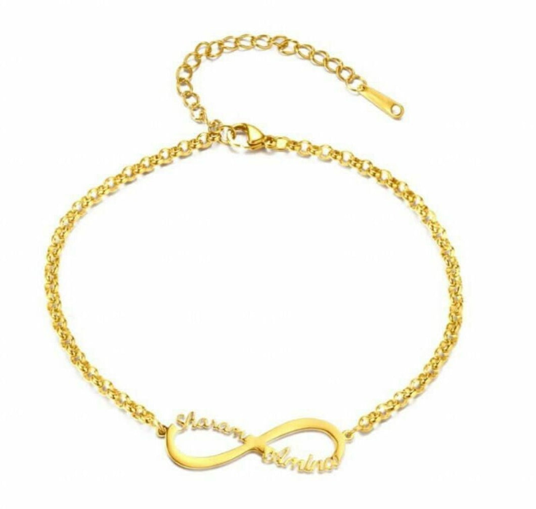 Infinity Sign Name Bracelet